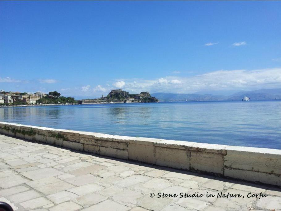 Stone Studio In Nature With View To Corfu Town! Evropouloi Exterior foto
